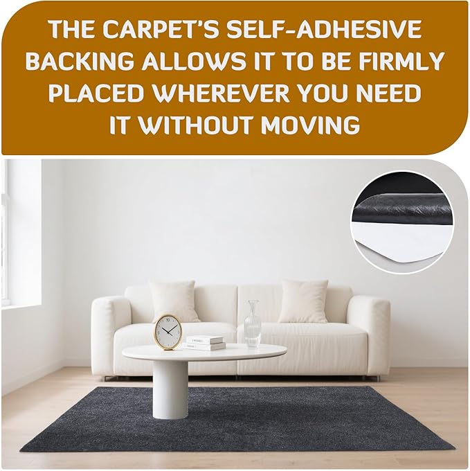 Nuanchu 51.6 sq ft 47.2 x 157.5 in Gray Underfelt Carpet with Adhesive Back for Speaker Sub Box, Underfelt Carpet for RV, Boat, Marine, Auto, Truck, Car Trunk, Door Liner, Desk