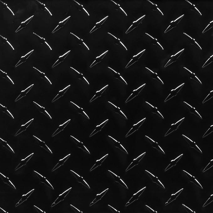 ARKSEN 30 Inch Heavy Duty Aluminum Diamond Plate Tool Underbody Box, Waterproof Square Truck Storage Organizer Chest for Pick Up Truck Bed, RV Trailer with T-Handle Lock and Keys - Black