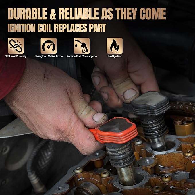 Set of 6 UF558 Ignition Coil Pack Compatible with Kia Rondo Magentis Optima Compatible with Hyundai Santa Fe 2.7L V6 Replacement 9091902246 UF430 610-58657 9008019025 5C1442