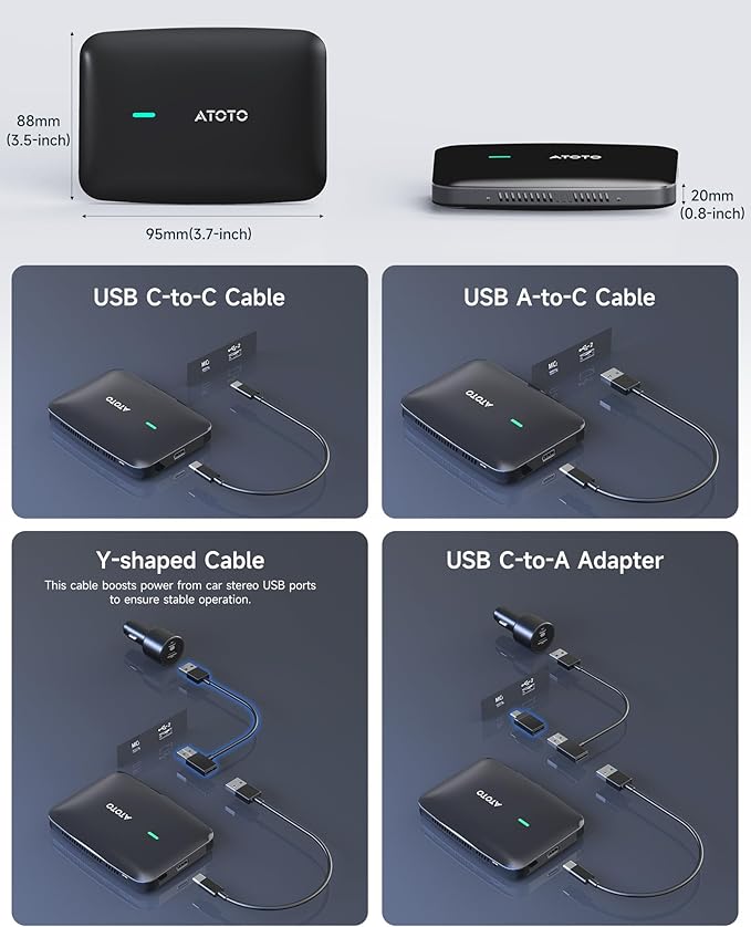 Wireless Ai Box CarPlay with OBD2 Scanner, Car Video Streaming Plug & Play Carplay Box for iPhone & Android Auto with Ai ChatGPT, Supports YouTube, Netfilx, Dual WiFi, CB4B Upgraded