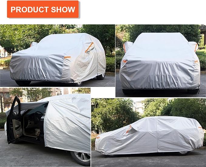 Kayme 6 Layers SUV Car Cover Custom Fit for Ford Escape (2000-2025) Waterproof All Weather for Automobiles, Outdoor Full Cover Rain Sun UV Protection.Silver