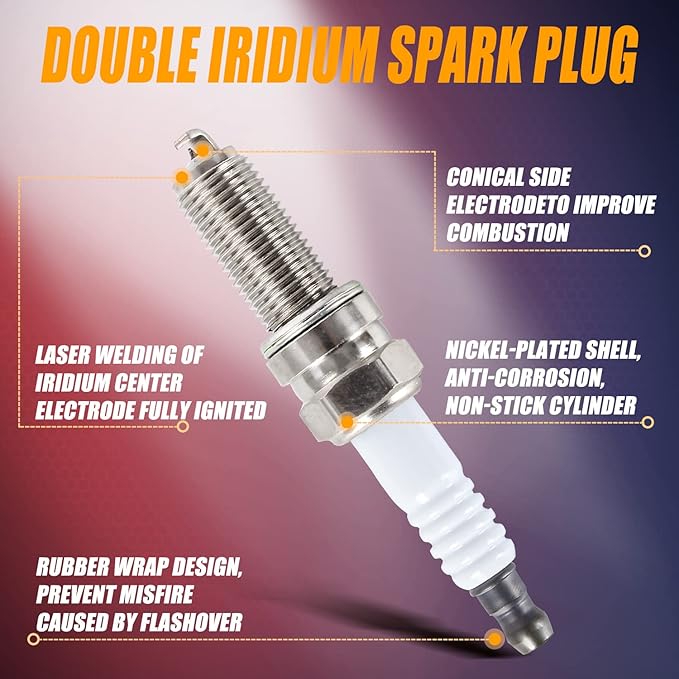 RANSOTO Ignition Coil Pack UF596 & Iridium Spark Plug 4912 Compatible with 2009-2015 Toyota Corolla Prius Matrix, Pontiac Vibe, Scion xD, Lexus CT200h 1.8L Replaces UF619 Set of 4
