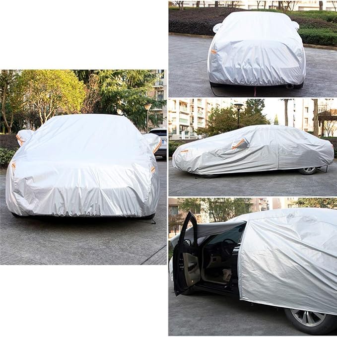 Kayme 6 Layers Car Cover Custom Fit for Mercedes Benz CLK 200 280 320 350 430 500 (1997-2025) Waterproof All Weather for Automobiles, Outdoor Full Cover Rain Sun UV Protection.Silver