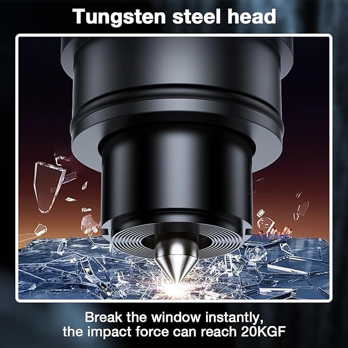 Window Breaker Seatbelt Cutter, 2-in-1 Car Window Breaker Tool,Emergency Glass Breaker and Auto Escape Tool,Safety Hammer for Car Accessories