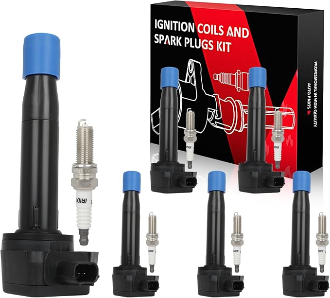 ECCPP 6 ignition coils with 6 iridium Spark Plugs,UF624,coils packs,for Honda Pilot 2009-2015,Ridgeline 2009 2010 2011 2012 2013 2014 &,for Acura RDX 2013-2015,ZDX 2010 2012 2013,3.5L 5C1722