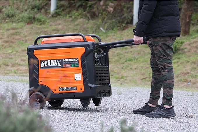 GENMAX Portable Generator, 9000W Super QuietDual Fuel Portable Engine with Parallel Capability, Remote/Electric Start, Ideal for Home backup power.EPA Compliant (GM9000iED)