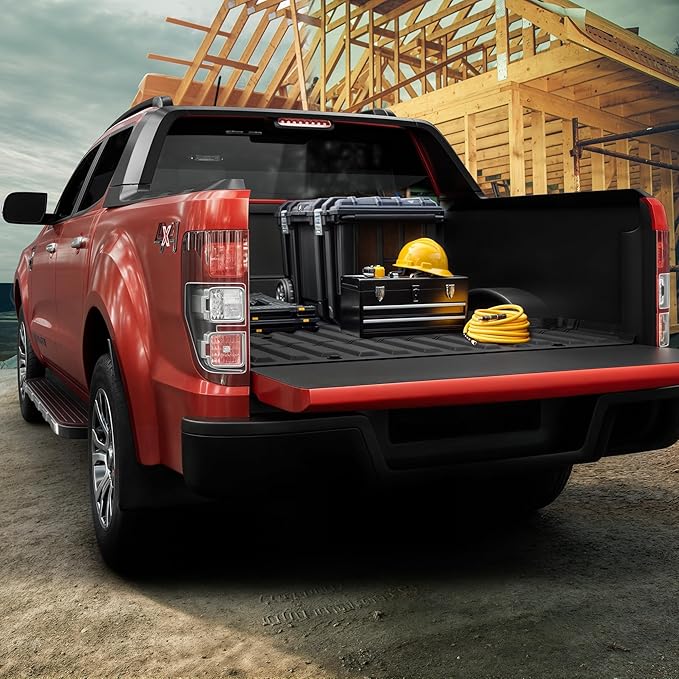 OEDRO Truck Bed Mat Fit for 2015-2025 Ford F150 & Lightning 5.5 FT Vehicle Bed Liner, TPE All Weather Protection F-150 Heavy Duty Pickup Bed Liner Accessories, Black