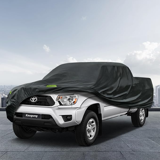 Waterproof Truck Cover Fit Toyota Tacoma from 2016 to 2025 (Access Cab/Double), 7 Layers Outdoor Heavyduty Full Pickup Cover All Weather,Outdoor Sun UV Rain Dust Protection.