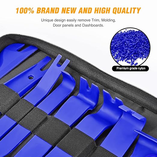 GOOACC 238Pcs Trim Removal Tool, Auto Push Pin Bumper Retainer Clip Set Fastener Terminal Remover Tool Adhesive Cable Clips Pry Kit Car Panel Radio Removal Auto Clip Pliers (GRC-207)