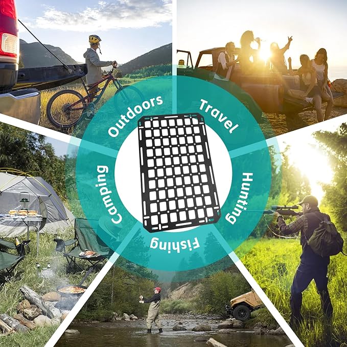 Tactical Seat Back Molle Panel Compatible with 2015-2025 Ford F150 / Raptor, 2017-2025 Super Duty Accessories Rigid Molle Seat Back Organizer Storage System Fit for 2015-2025 F-150 Accessories