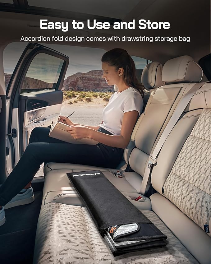 Windshield Sun Shade for Mazda CX9 2016-2023 with Sensor. Reflective Aluminum Film Front Window Sunshade - BLAZBLOCK