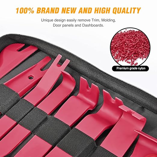 GOOACC 238Pcs Trim Removal Tool, Auto Push Pin Bumper Retainer Clip Set Fastener Terminal Remover Tool Adhesive Cable Clips Pry Kit Car Panel Radio Removal Auto Clip Pliers