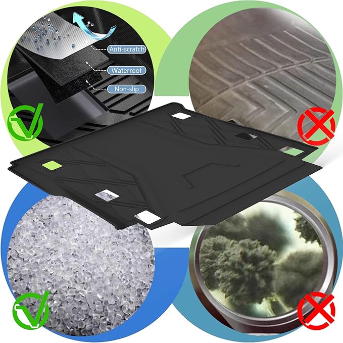 Cargo Mat fit for 2018-2025 Jeep Wrangler JL 4X4 with OEM Subwoofer, All-Weather Guard Trunk Mat Cargo Liners Heavy Duty Waterproof Odorless Durable fit for Wrangler JL 4 Door - NOT FIT 4XE OR JK