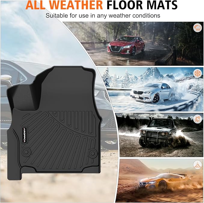 All Weather Car Floor Mats for Chrysler Pacifica 2017-2024 2025 Hybrid 7-Seater Touring (Not for Pinnacle), Cargo Liner with Backrest Mat for 2025 Pacifica Accessories