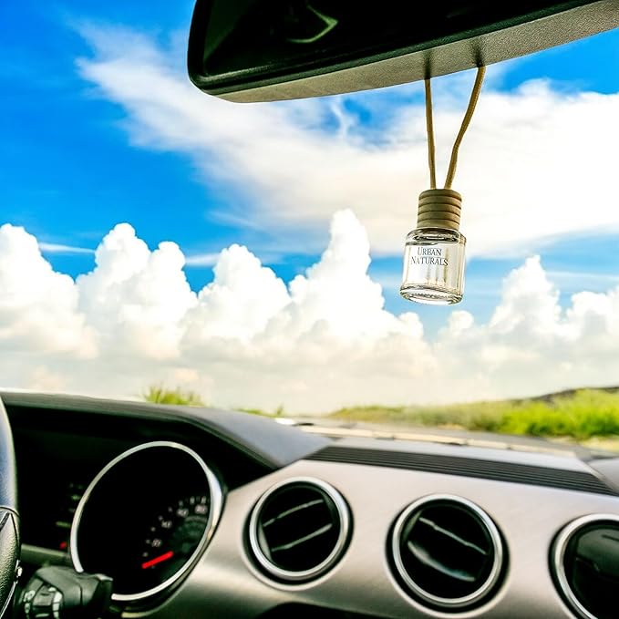 Urban Naturals Car Air Freshener Diffuser Dreaming of White Tea Scent, Hotel Scents Collection, Strong Long Lasting Aroma Made in USA, Hanging Oil Diffuser + Vent Cip Car Accessories (1 Pack)