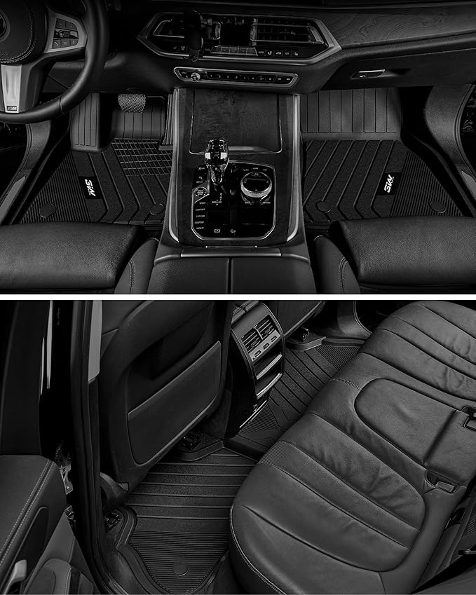 3W BMW X6 Floor Mats Fit for 2020 2021 2022 2023 2024 2025 2026 M/M50i/sDrive40i/xDrive40i G06 All-Weather TPE Floor Liner for BMW X6 1st 2nd Row Full Set Custom Fit Car Liners, Black
