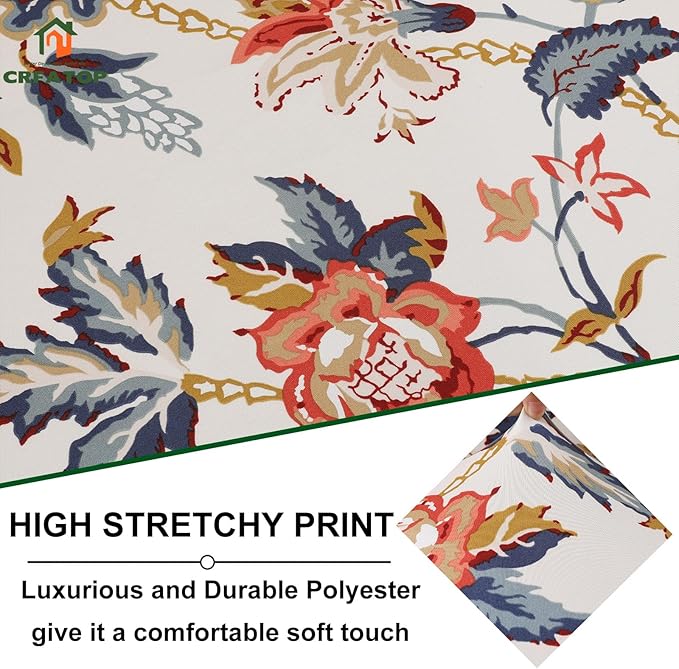 CRFATOP Sets of 2 Printed RV Dinette Cushion Slipcover Stretch Camper Cushion Covers Floral 2 Seat Sofa Chair Cover Furniture Protector for RV Car Bench 2 Backrest Covers & 2 Bench Covers,21