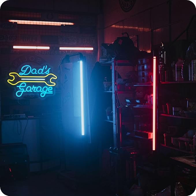 Garage Neon Sign for Wall Decor Dad's Garage LED Light Car signs for Auto Repair Shop Man Cave Workshop Gift for Father 12.6 x 16.5 in