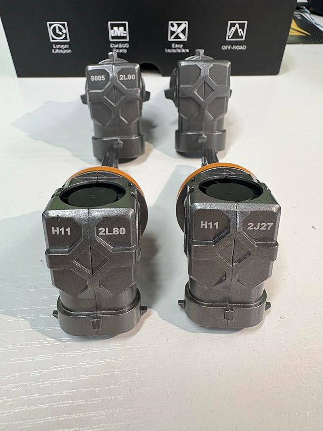 H11 9005 LED Bulbs Combo, 110,000LM Ultra Brightness, 6500K Cool White,1:1 Mini Halogen Size, H11/H9/H8 9005/HB3 Fog Lights with Cooling Fan, Plug and Play, Pack of 4