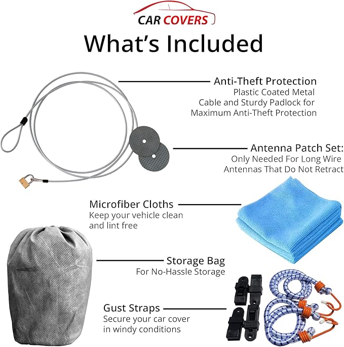 Weatherproof Max SUV Car Cover & Warranty Compatible with Ford 1992-1996 Bronco 5th Gen- Outdoor Cover Theft Cable Lock SUV Accessories Better Than Waterproof