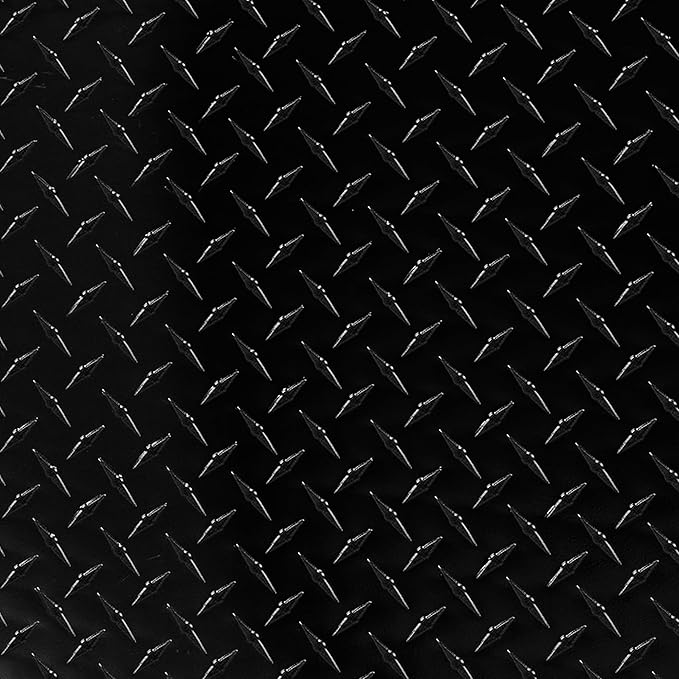 ARKSEN 36 Inch Heavy Duty Aluminum Diamond Plate Tool Underbody Box, Waterproof Square Truck Storage Organizer Chest for Pick Up Truck Bed, RV Trailer with T-Handle Lock and Keys - Black