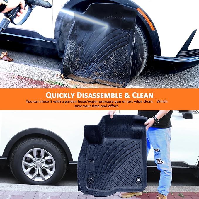 Binmotor-All Weather Floor Mats & Cargo Liner for Dodge Charger AWD 2011-2023/2011-2023 Chrysler 300 AWD, Heavy Duty Floor Liners, Charger Car Trunk Cargo Mat, Trunk Liner 3D Car Mats