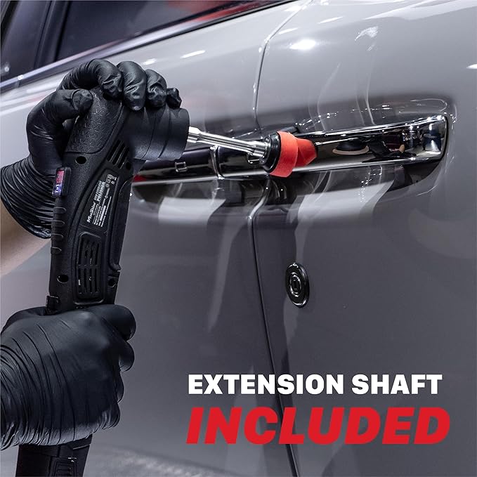 Maxshine Professional Portable Cordless Polisher M0312 V2 (Black) | Lightweight 1.93 lbs Portable DA/Rotary Car Buffer | 6-Speed Auto Detailing for Scratch & Swirl Removal, Paint Care, Gloss & Shine