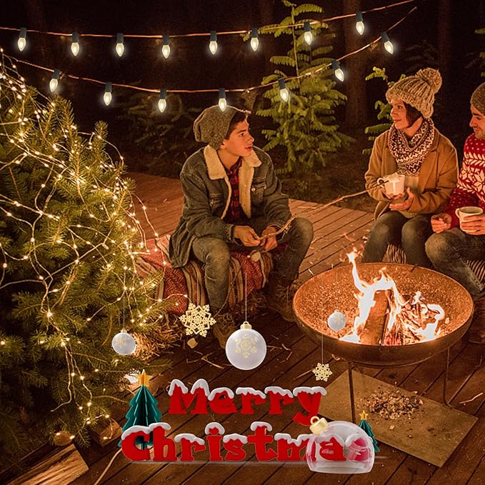 GOOTHY 25 Pack C7 LED Frosted White Light Bulbs, Shatterproof Christmas Replacement Bulb for Outdoor Patio String Lights, E12 Candelabra Base LED Night Lights Candles Bulbs, 2700K Warm White