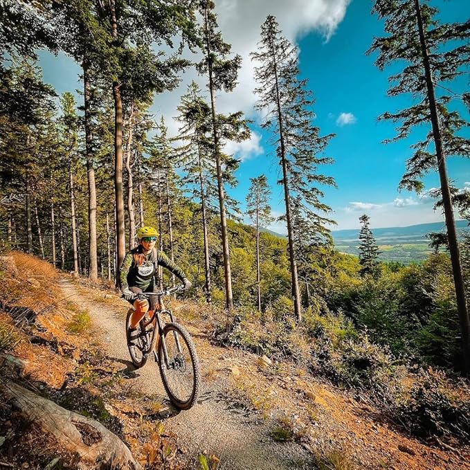 Hycline Bike Tire,20/24/26/27.5 Inch Folding Replacement Tire for MTB Mountain Bicycle-Black/Skinwall