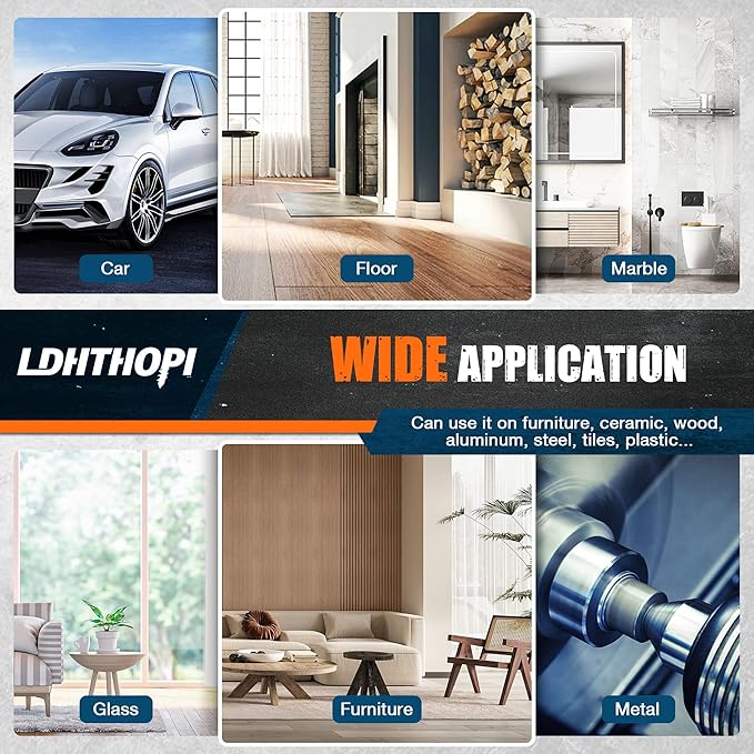 LDHTHOPI Dual Action Polisher, 980W 5/6 Inch, 9MM Random Orbital Buffer Polisher for Car Detailing, 2800-5800RMP, 6 Variable Speed Buffer Polisher with 8 Detachable Pads