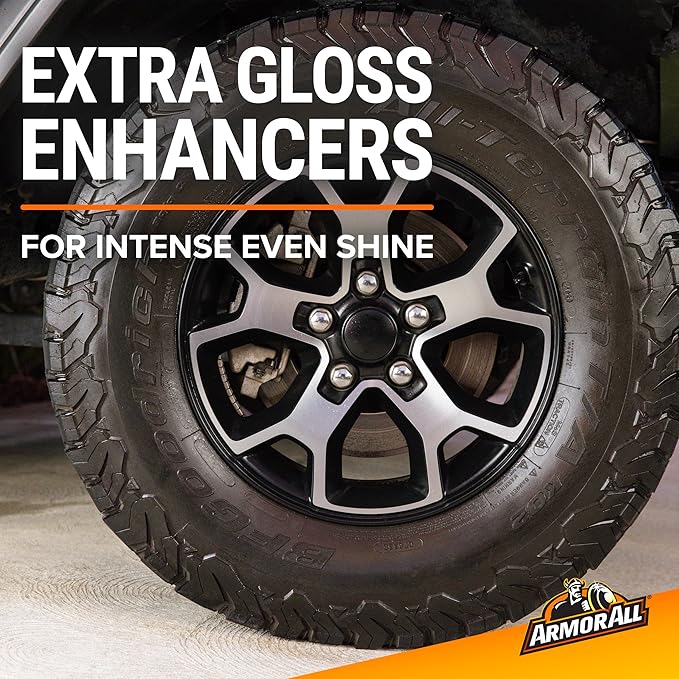 Armor All Car Tire Shine, One-Step Tire Shine Spray for Precise, Even Shine and Minimal Overspray - 2 Count