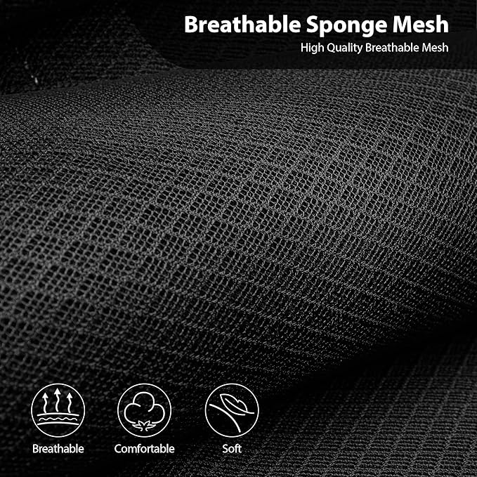CAR PASS Memory Foam Mesh Bling Diamond Car Seat Cover 2 Front Seats Breathable Soft Sponge Universal Shining Glitter Sparkly Crystal Fit Armrest Automotive Truck SUV Cute Women Girl, Black Rhinestone