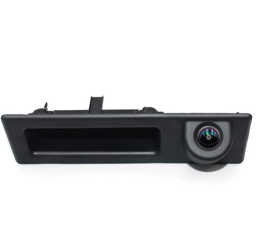 Vehicle Backup Camera CCD Compatible for BMW 3 5 Series X1 3 4 5 F07 F10 F11 F25 F26 F30 F34 Car Rear View AHD 1080P Camera Reverse Parking Fisheye Lens Waterproof Cam Car Trunk Handle Camera (Black)