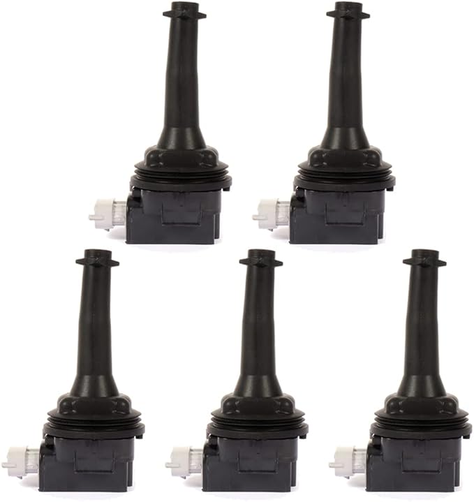 ECCPP Portable Spare Car Ignition Coils Compatible for Volvo C30/ C70/ S40/ S60/ V50/ V70/ XC70 2004-2016 Replacement for UF517 C1721 for Travel, Transportation and Repair (Pack of 5)