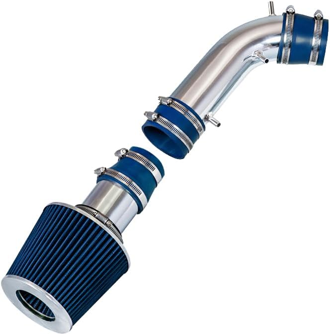 Rtunes Racing Short Ram Air Intake Kit + Filter Combo Compatible For 96-98 4Runner 3.4L / 95-98 T100 / Tacoma 3.4L (Blue)
