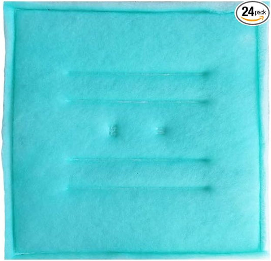 Hiton Paint Booth Tacky Intake Filter Pad 20x20 (24 Pack), Series 55 Spray Booth Intake Filter for Air Filter System(Internal Wire)
