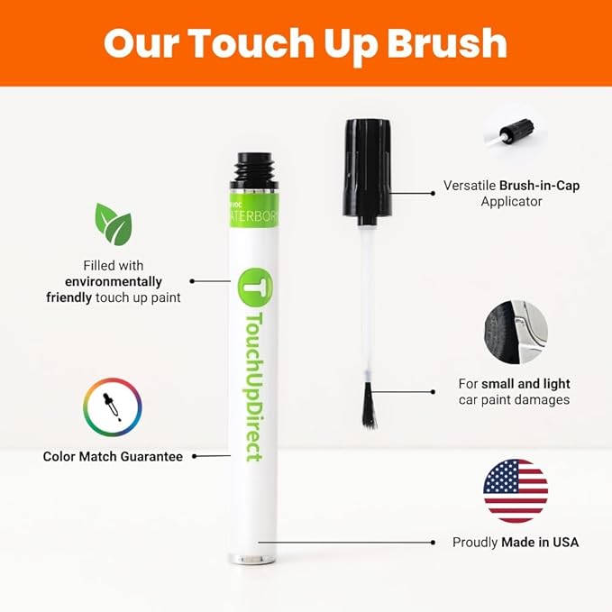 TouchUpDirect NH-737M Polished Gray Metal Metallic Compatible with Honda Exact Match Touch Up Paint Brush - Essential Kit