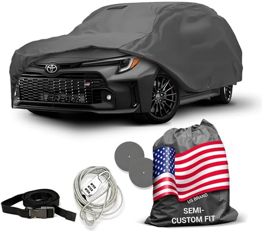 Ultimum Series Car Cover Waterproof All Weather for Toyota GR Corolla Car Cover 2023-2025 Hatchback - Protection Semi Custom Fit - Dust, Sun, Snow, Rain, Protection in&Outdoor