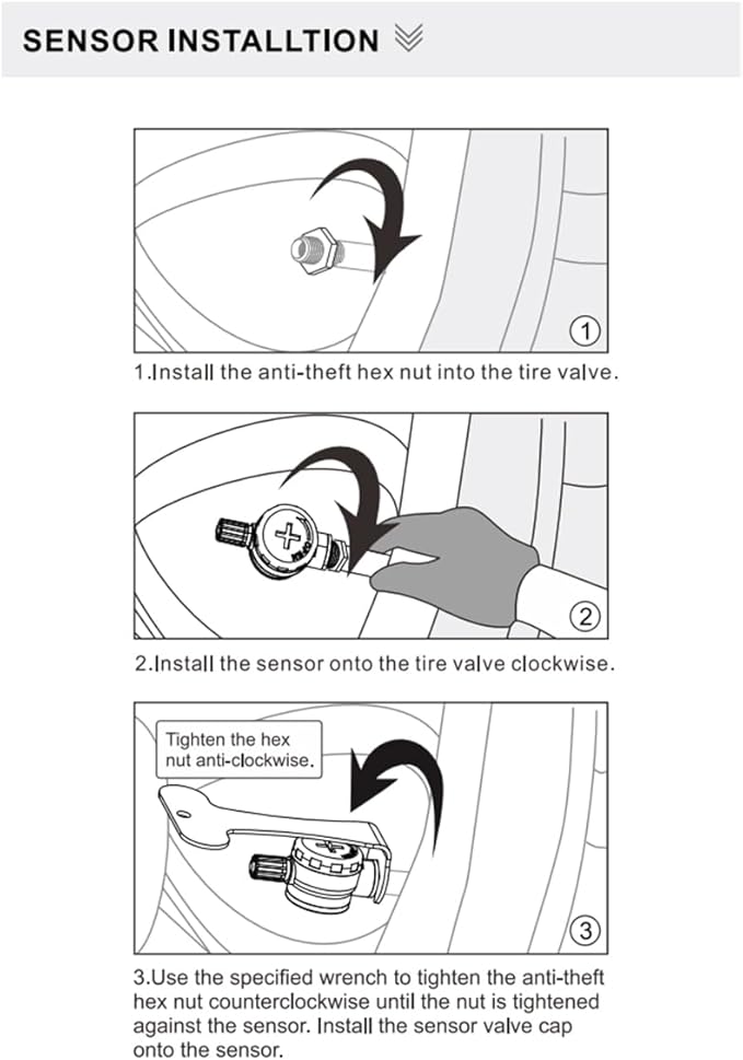 GUTA GS03 Flow Through Tire Pressure Monitoring Sensor - 433.92 MHz TPMS for RV Trailer Coach Motor Home Fifth Wheel, Single Pack (0-188 PSI)