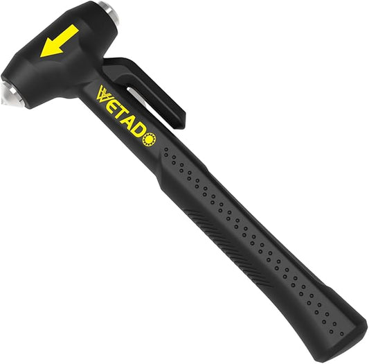 Wetado Car Safety Hammer Set, Seat Belt Cutter and Window Hammer Tool, Emergency Escape Tool Car Escape Tool 2-in-1 Seatbelt Cutter and Window Punch Breaker Tool, Glass Breaker Car Accessories
