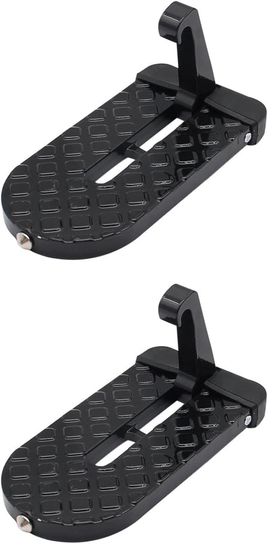 2 Pack Car Door Step with Glass Breaker Safety Hammer & Roof Rack Access,Foldable Roof Rack Door Step - Fits Most Car, SUV and Truck, Max Load 400 lbs