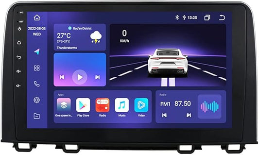 10.1 Inch HD Touchscreen Android 14 Stereo Car Radio for Honda CRV 2017-2021 Wireless Carplay | Android Auto 8-Core 4G+32G Weather Display WiFi GPS Navigation Bluetooth 5.0