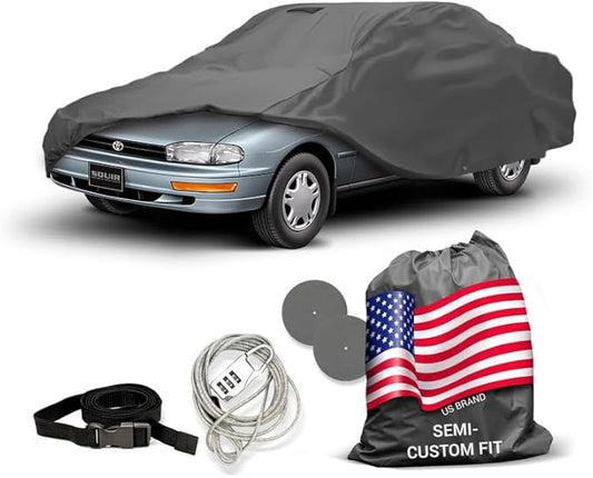 Ultimum Series Car Cover Waterproof All Weather for Toyota Camry Car Cover 1992-1996 Wagon 4-Door - Protection Semi Custom Fit - Dust, Sun, Snow, Rain, Protection in&Outdoor