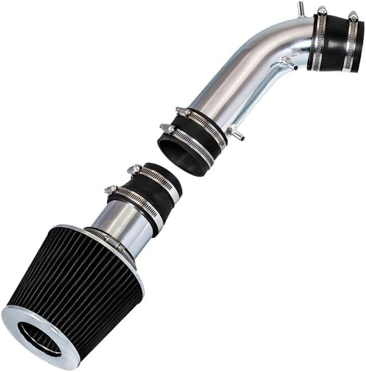 Rtunes Racing Short Ram Air Intake Kit + Filter Combo Compatible For 96-98 4Runner 3.4L / 95-98 T100 / Tacoma 3.4L (Black)