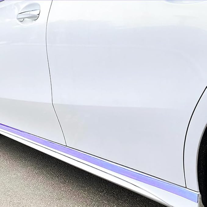 16Ft Iridescent Color Car Motor Bike Self-Adhesive Exterior and Interior Molding Trim Universal Dashboard Bumper Window Door Body Side Decorative Strip Scratch-Proof (Width: 1/4 inch (6mm))