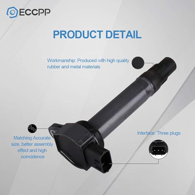 ECCPP Portable Spare Car Ignition Coils Compatible for Mitsubishi Lancer/Outlander/Outlander Sport/RVR 2007-2014 Replacement for UF589 5C1751 for Travel, Transportation and Repair (Pack of 4)