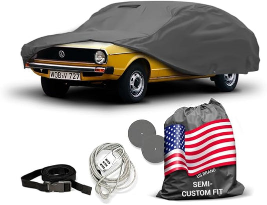 Ultimum Series Car Cover Waterproof All Weather Volkswagen Dasher Vw Passat Car Cover 1974-1980 Fastback Hatchback - Protection Semi Custom Fit - Dust, Sun, Snow, Rain, Protection in&Outdoor