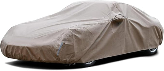 Tecoom Waterproof All-Weather Car Cover, Thick Non-Woven Outdoor Full Cover with Hidden Zippered Mirror Pockets, Rain Sun Wind Hail Protection, Universal Fit 167–172" for BMW Z4