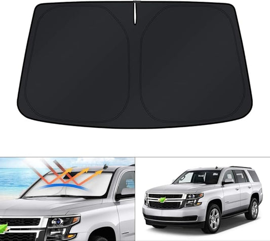 KUST Windshield Sun Shade for Chevrolet Tahoe SUV 2015-2020 Window Accessories Sunshade Sun Protector Foldable Block UV Rays Keep Car Cooler