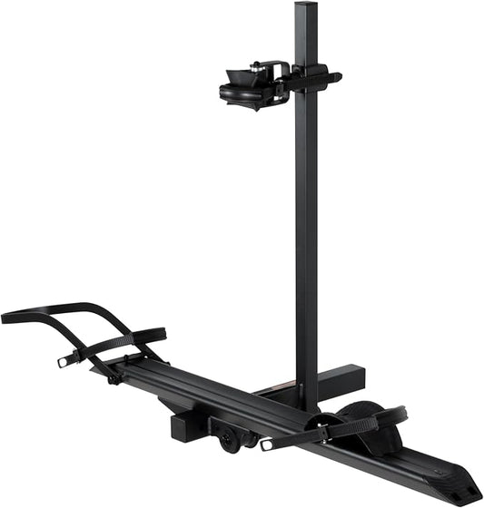 Young 100LBS. Capacity Aluminum 1-Ebike Rack for Bicycles and Electric Bikes, fits Car SUV Van RV and Trailer with 2" Receiver, Fits up to 5" Fat Tire Width and 50" Wheelbase